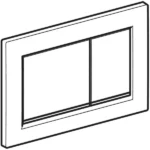 Geberit Kumanda Kapağı Omega30 Çift Basmalı Parlak / Mat / Parlak