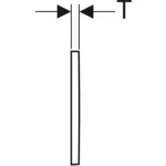 Geberit Kumanda Kapağı Omega30 Çift Basmalı Parlak / Mat / Parlak