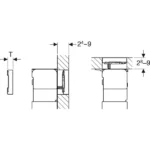 Geberit Kumanda Kapağı Omega60 Çift Basmalı Beyaz Cam