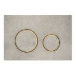 Geberit Kumanda Kapağı Sigma21 Çift Basmalı Beton / Prinç