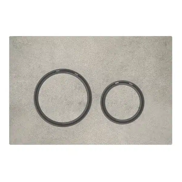 Geberit Kumanda Kapağı Sigma21 Çift Basmalı Beton / Siyah Krom