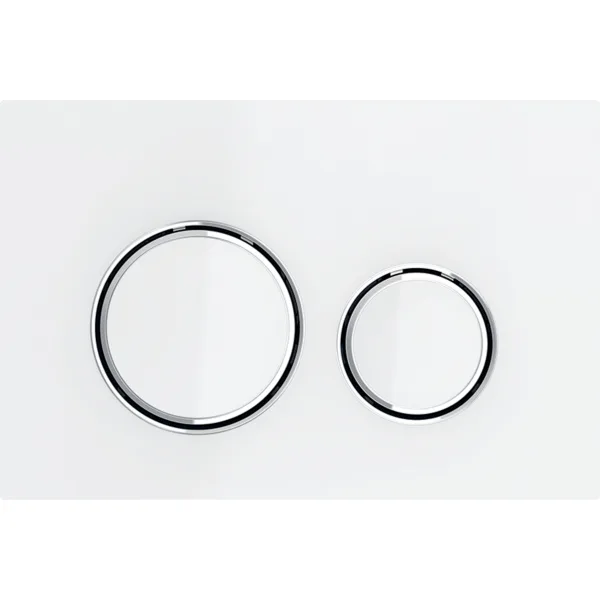 Geberit Kumanda Kapağı Sigma21 Çift Basmalı Beyaz Cam / Krom Geberit Kumanda Kapağı Sigma21 Çift Basmalı Beyaz Cam / Krom
