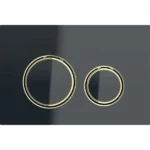 Geberit Kumanda Kapağı Sigma21 Çift Basmalı Siyah Cam / Prinç