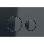 Geberit Kumanda Kapağı Sigma21 Çift Basmalı Siyah Cam/Siyah Krom
