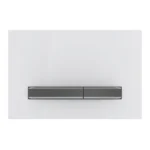 Geberit Kumanda Kapağı Sigma50 Çift Basmalı Beyaz / Siyah Krom