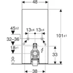 Geberit Monolith Plus Rezervuar Yere Oturan Klozet İçin 101 Cm Beyaz