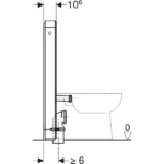 Geberit Monolith Plus Rezervuar Yere Oturan Klozet İçin 101 Cm Beyaz