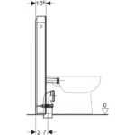 Geberit Monolith Rezervuar Yere Oturan Klozet İçin 101 Cm Kum Grisi