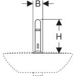 Geberit Piave Fotoselli Batarya Tek Su Giriş Elektrikli