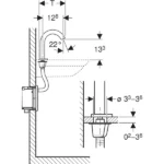 Geberit Piave Fotoselli Batarya Tek Su Giriş Elektrikli