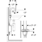 Geberit Piave Fotoselli Batarya Tek Su Giriş Jeneratörlü