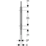 Geberit Pisuvar Bölme Paneli Esg Siyah