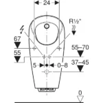 Geberit Pisuvar Komple Selva Engtegre Kontrollü Komple/Susuz