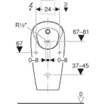 Geberit Pisuvar Selva Arkadan Su Girişli
