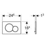 Geberit Sigma01 Kumanda Kapağı Çift Basmalı Parlak/Mat Krom 115.770.KA.5