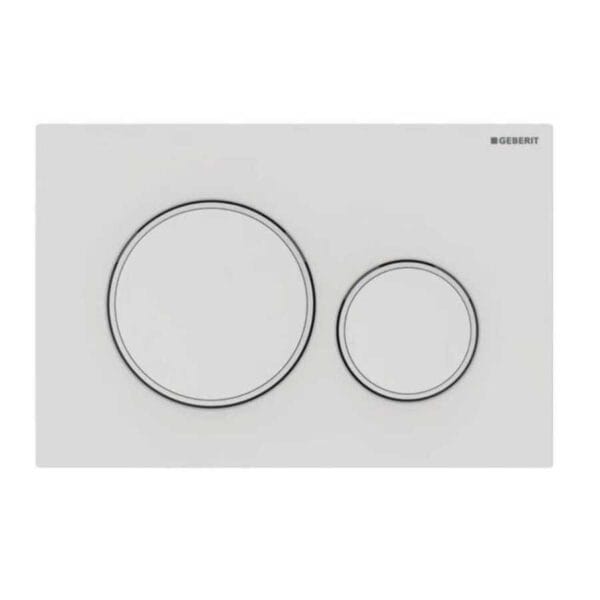 Geberit Sigma20 Kumanda Paneli Çift Basmalı Mat Beyaz/Beyaz 115.882.01.1