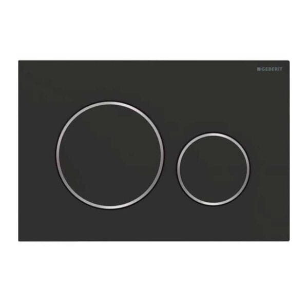 Geberit Sigma20 Kumanda Paneli Çift Basmalı Mat Siyah/Parlak 115.882.14.1