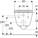 Geberit Smyle Square Beyaz Asma Klozet Seti
