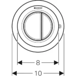 Geberit Type 01 12 Cm Çift Basmalı Mobilya Tipi Mat Krom