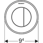 Geberit Type 01 8 Cm Çift Basmalı Beyaz