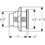 Geberit Type 10 12 Cm Çift Basmalı Mobilya Tipi Parlak / Mat / Parlak