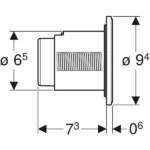 Geberit Type 8 12 Cm Çift Basmalı Parlak / Mat / Parlak