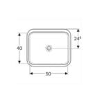 Geberit Variform Dikdörtgen Tezgah Altı Lavabo 500.766.01.2