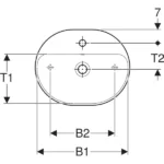 Geberit VariForm Eliptik Beyaz Çanak Lavabo