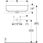 Geberit VariForm Eliptik Beyaz Çanak Lavabo