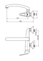 GPD Adrio Üstten Aplike Eviye Bataryası Krom MAU120