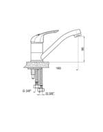 GPD Adrio Döner Lavabo Bataryası Krom MDL120