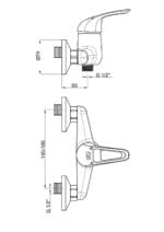 GPD Adrio Duş Bataryası Siyah MDB120-S