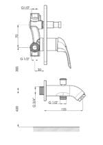 GPD Adrio Tam Ankastre Banyo Bataryası Krom MTA120