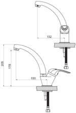 GPD Adrio Tek Gövde Lavabo Bataryası Krom MTL120