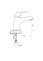GPD Adrio Tek Su Girişli Lavabo Bataryası Krom MLT120