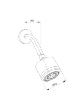 GPD Ankastre Duş Başlığı 5 Fonksiyonlu Ø85 Krom ADS03