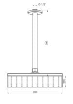 GPD Ankastre Duş Başlığı Tavandan 250x250 Krom ADS15