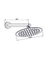 GPD Ankastre Duş Seti Duvardan Ø250 Gold Pvd ADS30-A