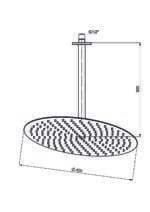 GPD Ankastre Duş Seti Tavandan Ø400 Krom ADS24