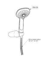 GPD Askılı Duş Seti 3 Fonksiyonlu 120x125 Krom DST41