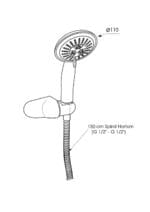 GPD Askılı Duş Seti 3 Fonksiyonlu Ø110 Krom DST43