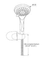 GPD Askılı Duş Seti 5 Fonksiyonlu Ø120 Krom DST13
