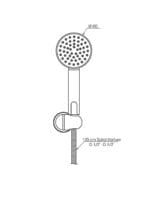 GPD Askılı Duş Seti Tek Fonksiyonlu Ø100 Gold Pvd DST28-A