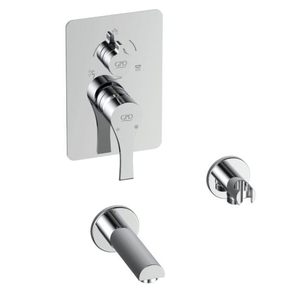 GPD Atros Mix Çevirmeli Ankastre Batarya Tsen817 Krom MCA66