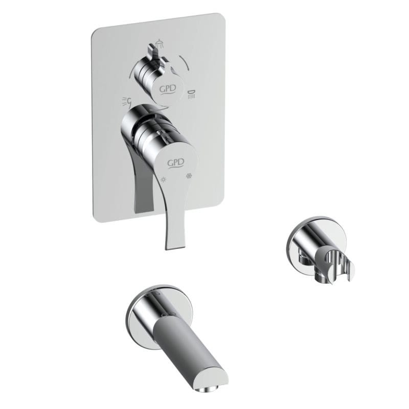 GPD Atros Mix Çevirmeli Ankastre Batarya Tsen817 Krom MCA66