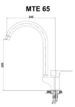 GPD Atros Tek Gövde Eviye Bataryası Siyah MTE65-S