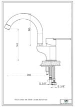 GPD Atros Tek Gövde Lavabo Bataryası Siyah MTL65-S