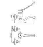 GPD Doktor/Bedensel Engelli Aplike Lavabo Bataryası Krom MAL45