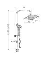 GPD Duş Seti 5 Fonksiyonlu El Duşu 250x250 Krom DST24