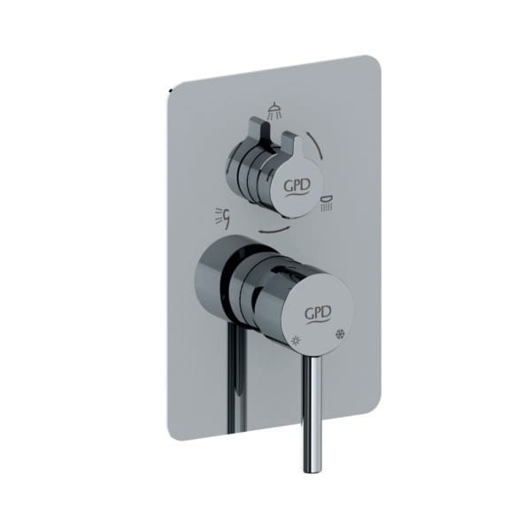 GPD Espina Mix Çevirmeli Ankastre Batarya Sıva Üstü Grubutsen817 Krom SCU70